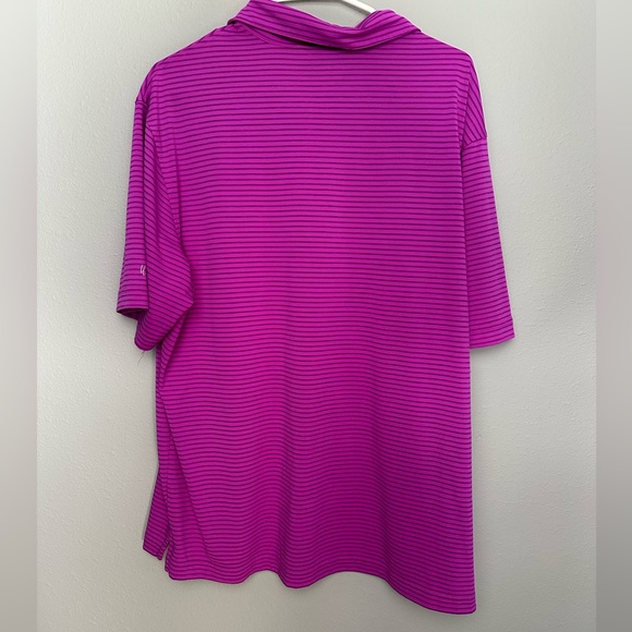 Men’s Walter Hagen Purple Striped Polo - Picture 3 of 3